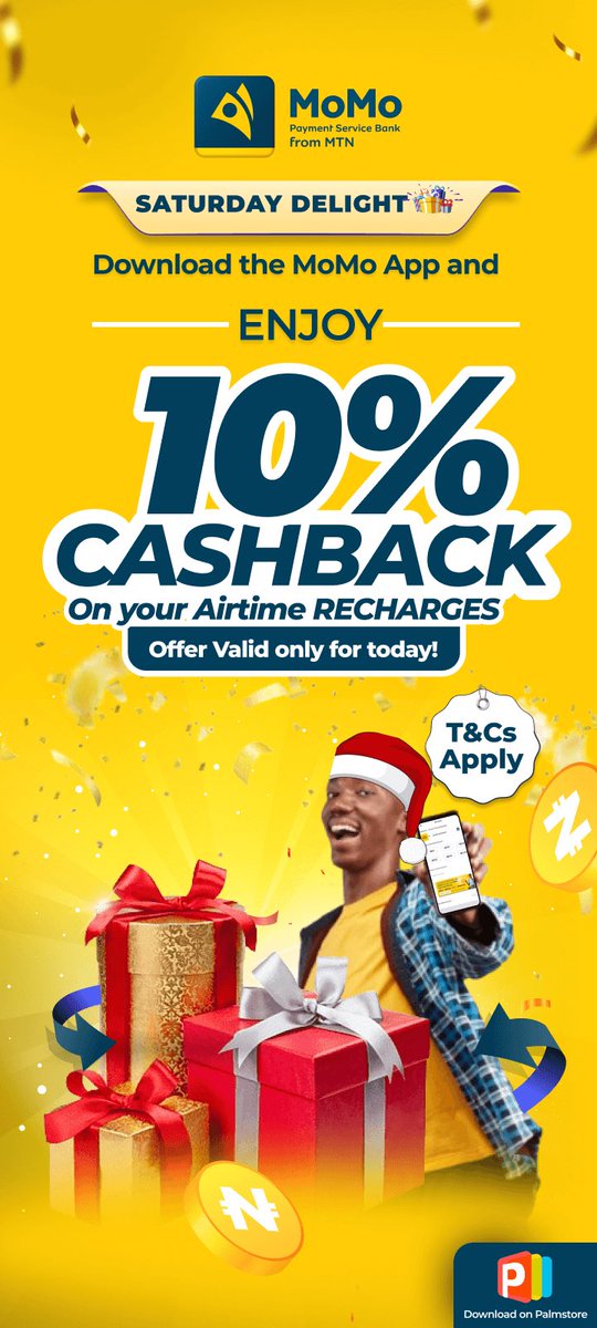 MoMo_PSB's tweet image. All we want for Christmas is for you to chop life and detty your December. 
Secret Santa has come with a lot of Yafun Yafun gifts!🎁

Download the MoMo App or dial *671# to unbox your gifts as e dey hot 🎁