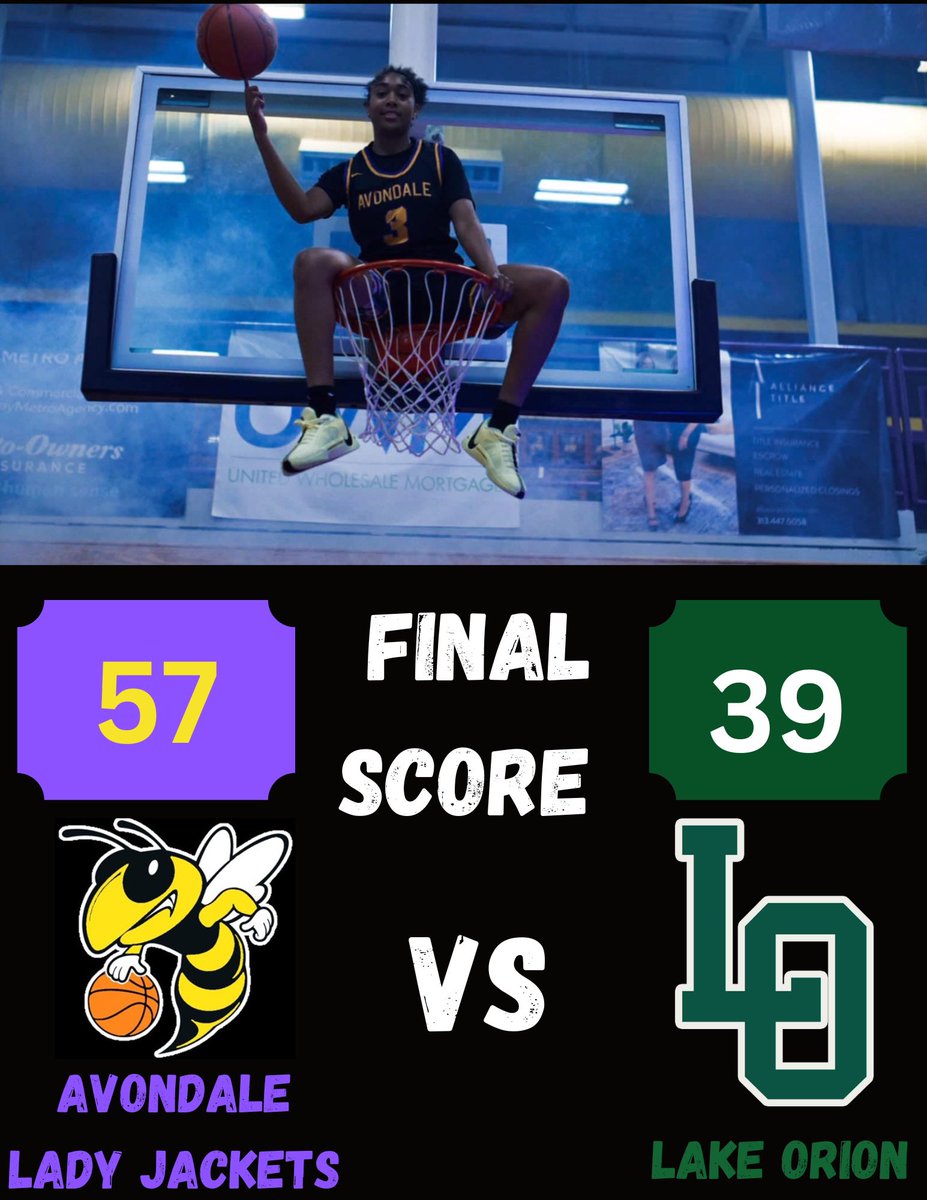 Avondale Girls Basketball (@dalegirlshoops) on Twitter photo Your Lady Jackets took down Lake Orion last night with a score of 57-39. This takes our record to 2-0! The Lady Jackets were led by Senior Amaria Daniel with 12 points and 14 rebounds. The Defensive Grit Player of the game was Sasha McClellan she also had 12 points! <a href="/CoachRoy23/">Coach Roy 23</a> Your Lady Jackets took down Lake Orion last night with a score of 57-39. This takes our record to 2-0! The Lady Jackets were led by Senior Amaria Daniel with 12 points and 14 rebounds. The Defensive Grit Player of the game was Sasha McClellan she also had 12 points! <a href="/CoachRoy23/">Coach Roy 23</a>