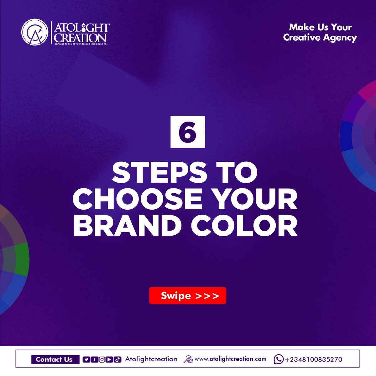 AtolayeD's tweet photo. Save this post for your next branding project! 
Your brand's colors speak before your words do - let's make sure they're telling the right story! 
#brandstrategy #SpotifyWrapped #MissUniverse #INDvAUS #AUSvIND https://t.co/GgTdFltds2
