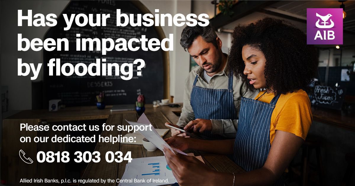 Has your business been impacted by severe weather?
 
Contact our dedicated AIB helpline on 0818 303 034 to discover the supports available.