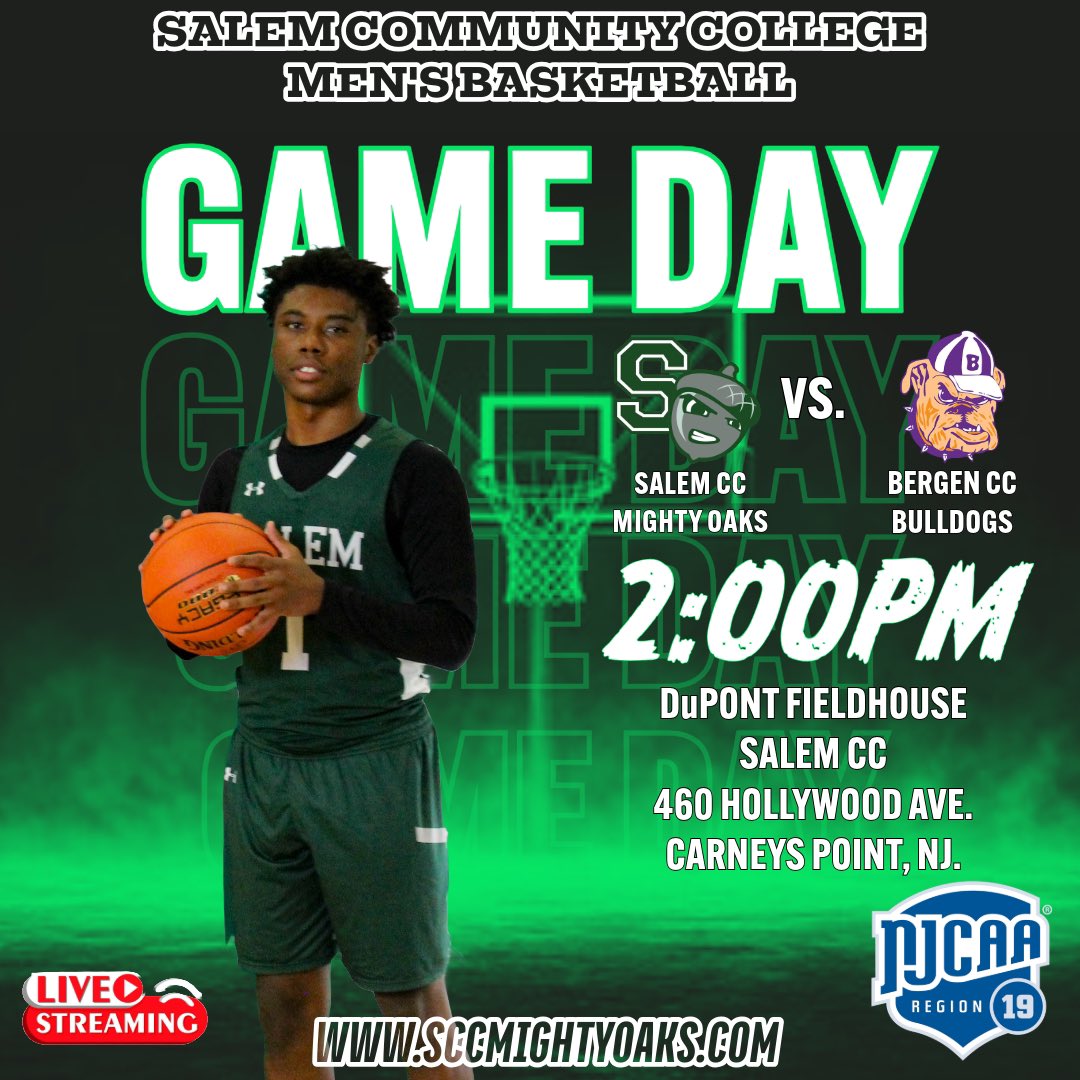 🚨 Mighty Oaks Men’s Basketball BACK at the DuPont Fieldhouse! Let’s GO!!🏀🏀🏀🏀🏀🏀🏀🏀🏀🏀
🆚:  Bergen CC
⏰:  2:00PM
📍: DuPont Fieldhouse, 460 Hollywood Ave. Carneys Point, NJ.
💻:  Stream Link : youtube.com/live/VsoRe0sBw…