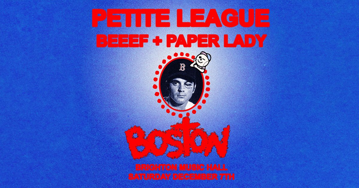 TONIGHT 📆 <a href="/PetiteLeague/">petite league slammers</a>, <a href="/beeeftheband/">Beeef</a>, Paper Lady ⚾

🎟: bit.ly/4g6Nqt9
🚪: 7PM
🎶: 8PM
All ages