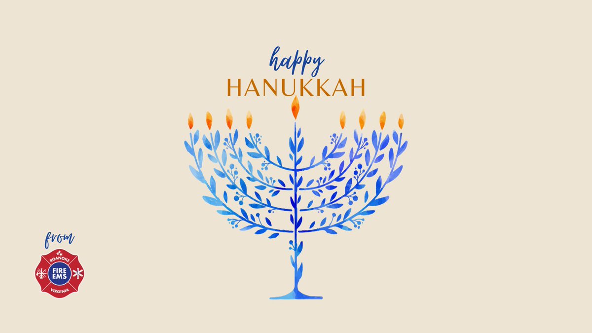 Happy First Day of Hanukkah from Roanoke Fire-EMS!

#RoanokeFireEMS #Hanukkah #Hanukkah2024