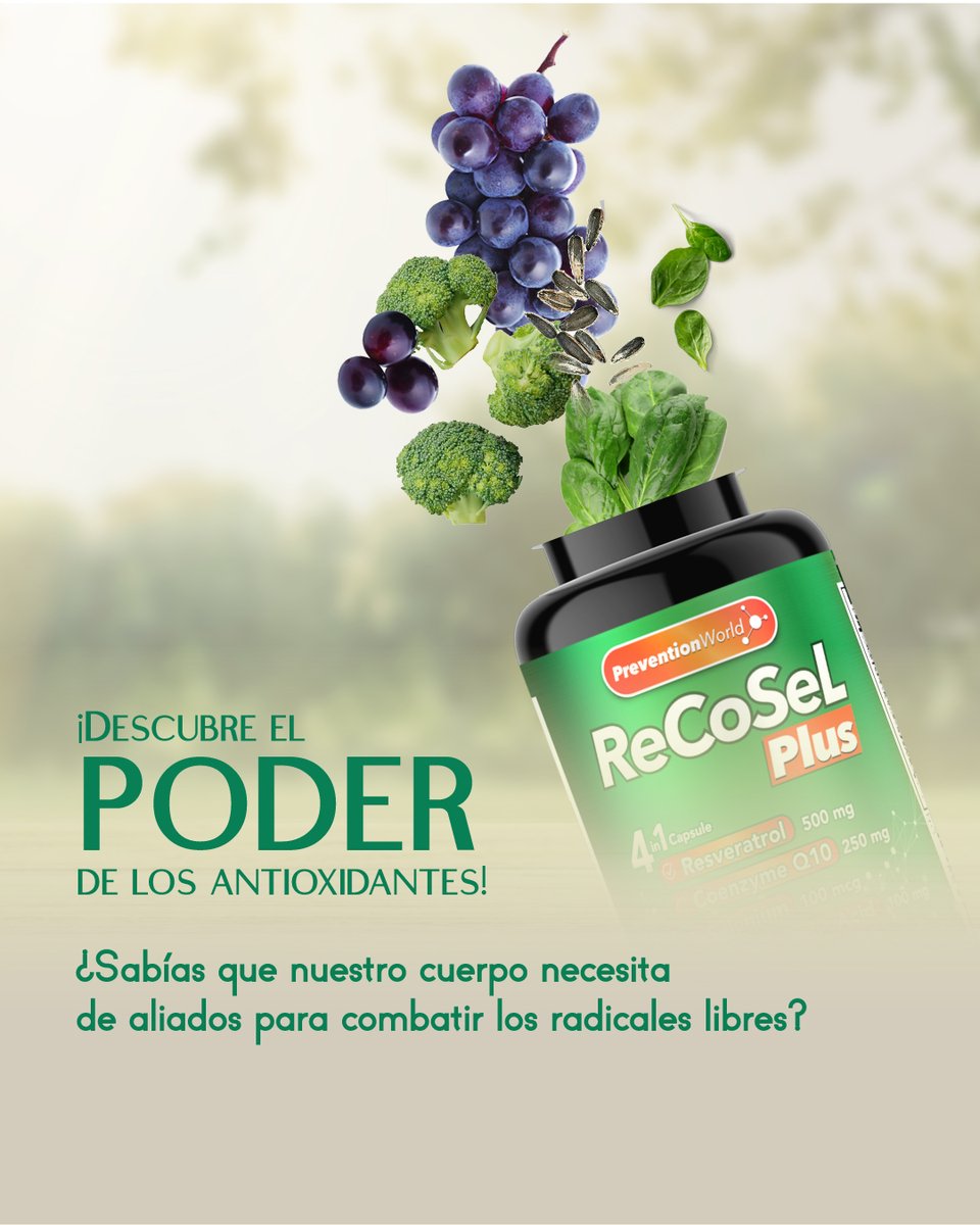 recosel's tweet photo. Presentamos RECOSEL PLUS, una mezcla única que combina los 4 antioxidantes más potentes que tu organismo necesita para brillar desde adentro. 💪❤️

¡Cuida tu salud de manera deliciosa! 🍏🍓👉🏼 Síguenos y conoce más sobre cada ingrediente. 🌟 https://t.co/Y5ueeJv6YK