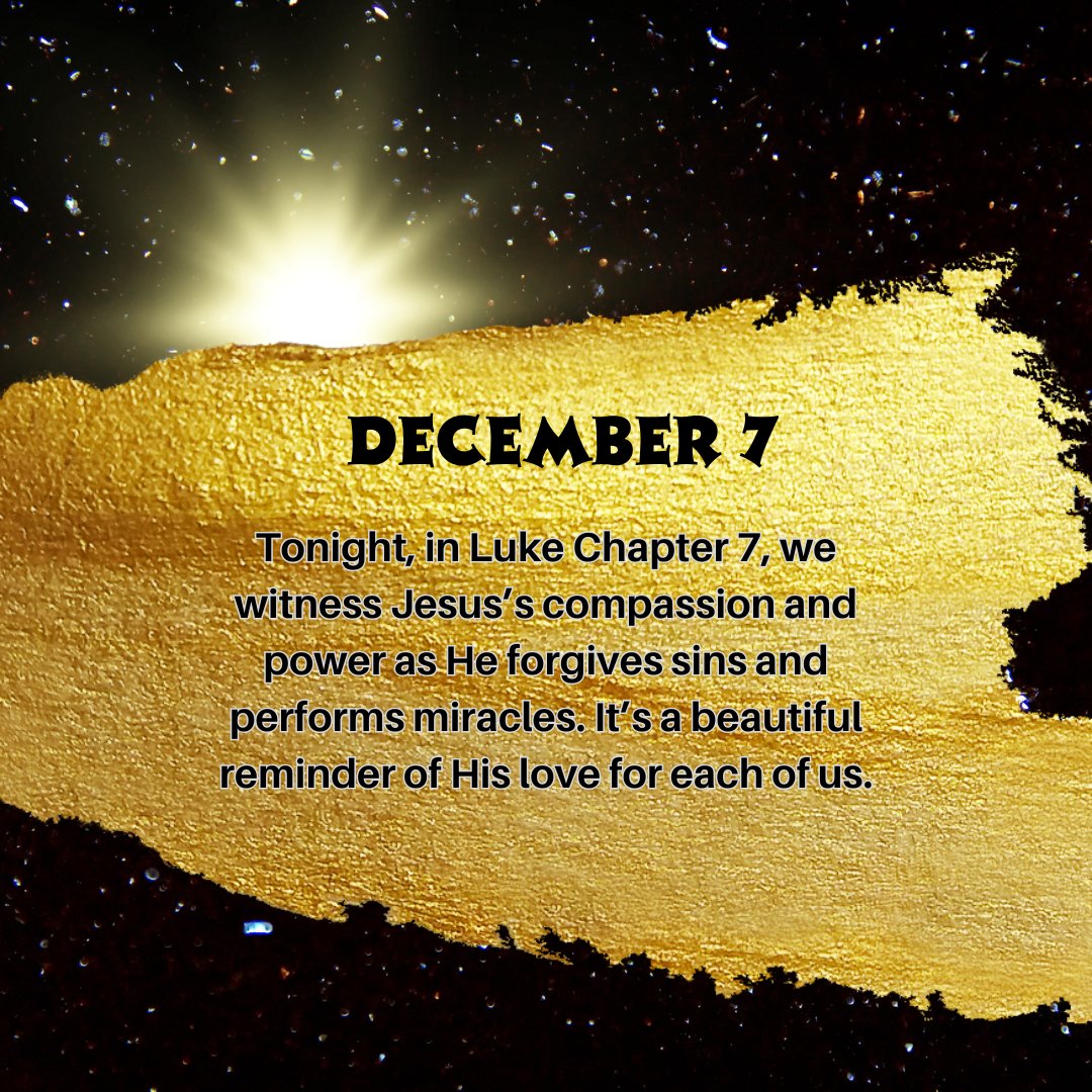 Roxanne32211270's tweet image. December 7th: Luke 7 reminds us of Jesus’s compassion &amp;amp; power. 🌟

His forgiveness &amp;amp; miracles show us that His love is always within reach, no matter our past.

What’s your favorite Bible verse about grace? 💛

#Luke7 #FaithJourney #ForgivenAndFree #BoldFaith #CompassionAndGrace