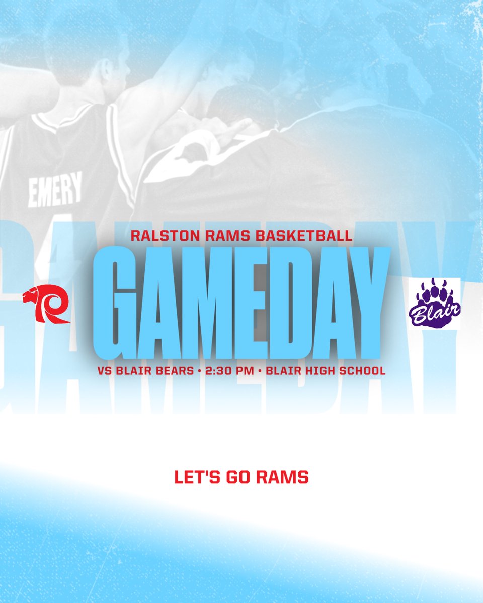 GAME #2 FOR THE SEASON IS TODAY AS THE RALSTON RAMS (0-1) TRAVEL TO TAKE ON THE BLAIR BEARS (0-0) FOR AN AFTERNOON BATTLE.  GO RAMS