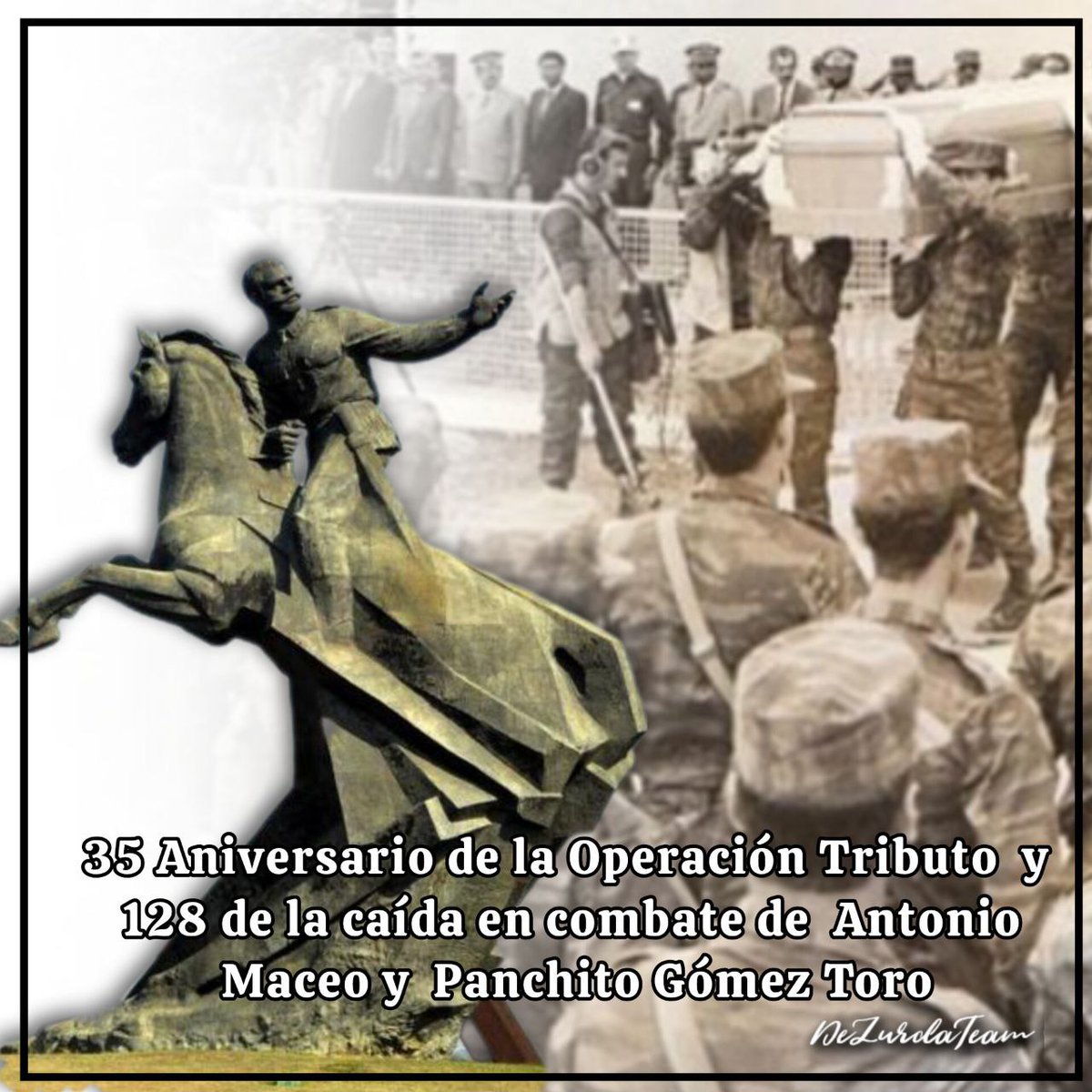 A 128 años de la caída en combate de Antonio Maceo, decimos como Fidel:  "¡Jamás traicionaremos la sangre derramada! ¡Este país seguirá adelante, ..más revolucionario y alcanzará alturas infinitas de honor, de patriotismo.. !”.  #CubaViveEnSuHistoria