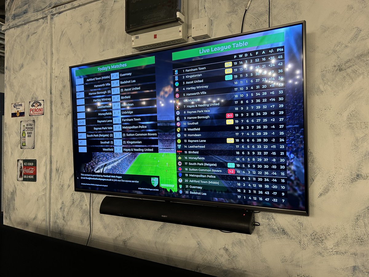 Football Web Pages (@footballwebpgs) on Twitter photo Good to see the FWP display screen in use by <a href="/FCSouthall/">Southall FC</a> at <a href="/BurnhamFC1878/">Burnham Football Club</a> today Good to see the FWP display screen in use by <a href="/FCSouthall/">Southall FC</a> at <a href="/BurnhamFC1878/">Burnham Football Club</a> today