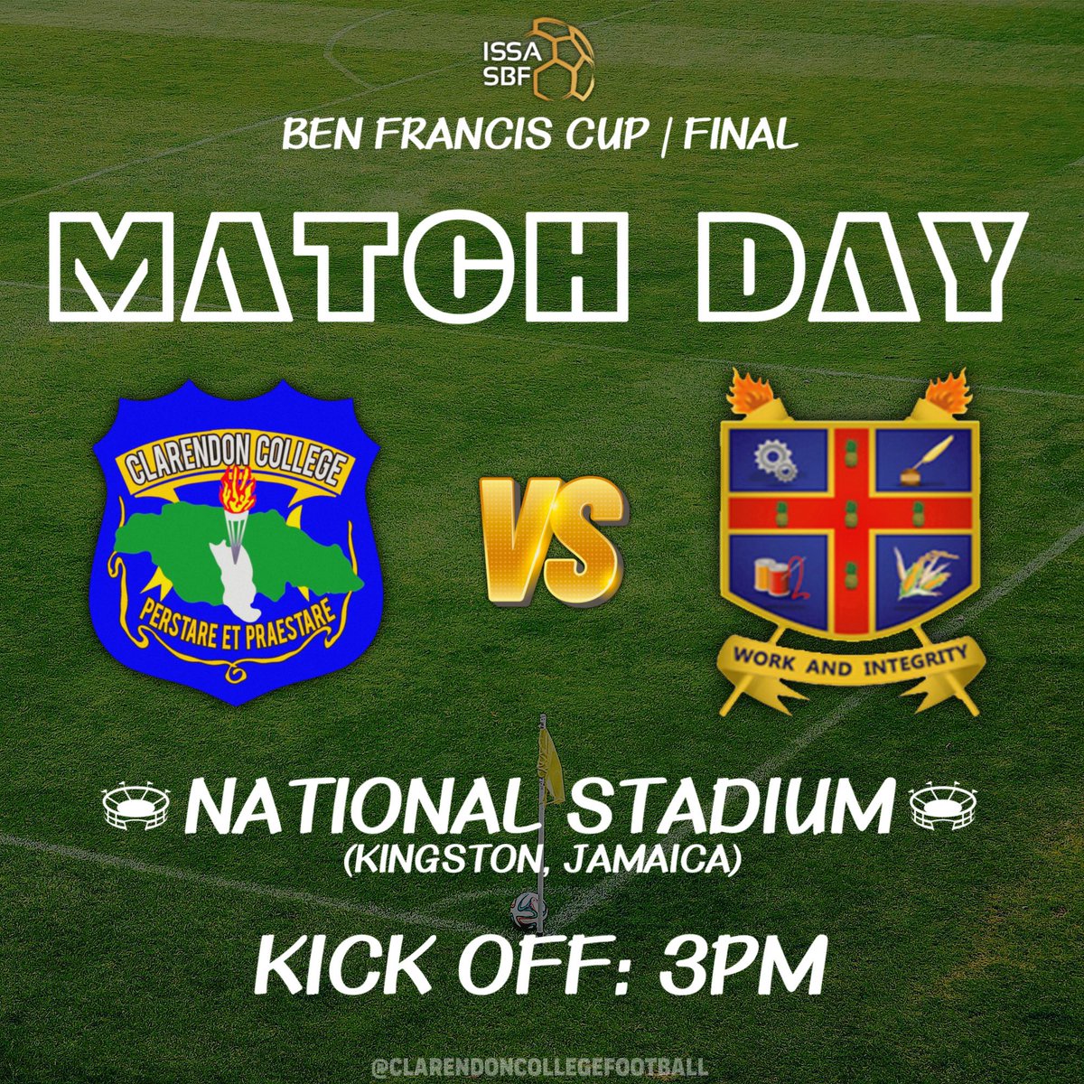 ccfootballja's tweet photo. It’s the Final Match Day!! This afternoon we’ll play our final game of the season against STETHS. CC Nation roll out in our royal colours, let’s support our boys on the field, let’s fight for victory💙💛.. We want the Ben Francis Cup Title. LET’S GET IT‼️

#CCNation #Wukkum #1Don https://t.co/oGqVTbREWY