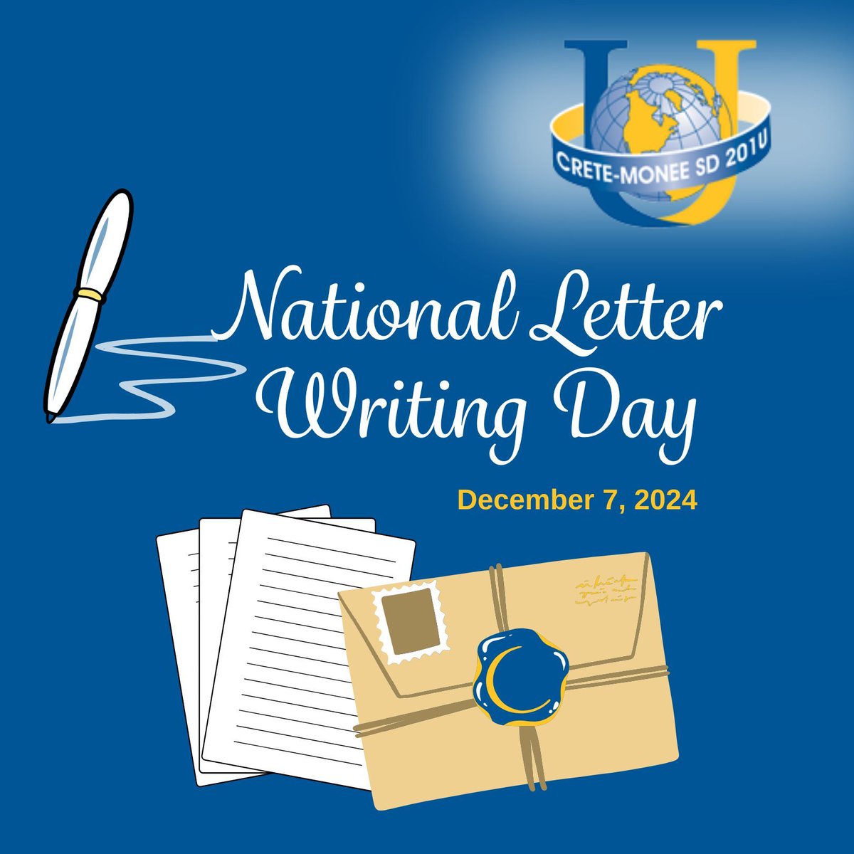 CM201U's tweet image. ✉️ Happy National Letter Writing Day! ✍️ Take a moment today to write a letter or send an email to someone special. A few kind words can go a long way! 💌 

#NationalLetterWritingDay #SpreadKindness