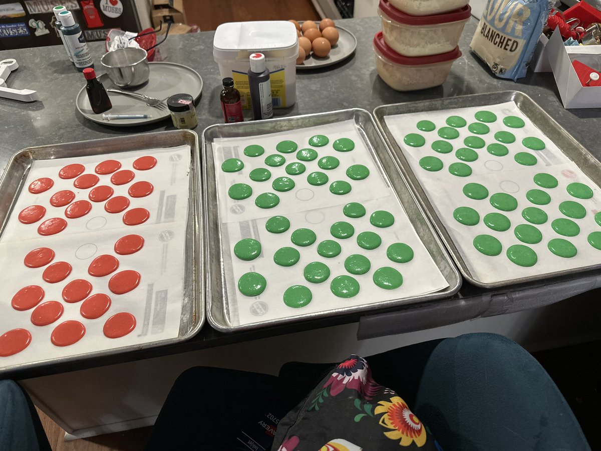 HJudeBoudreaux's tweet image. L and I have been busy preparing for the holiday market at McGehee. If you want gingerbread cookies or macarons (almond, mint, or Rose water) come on by from 9-5! #NolaSky #NolaTwitter