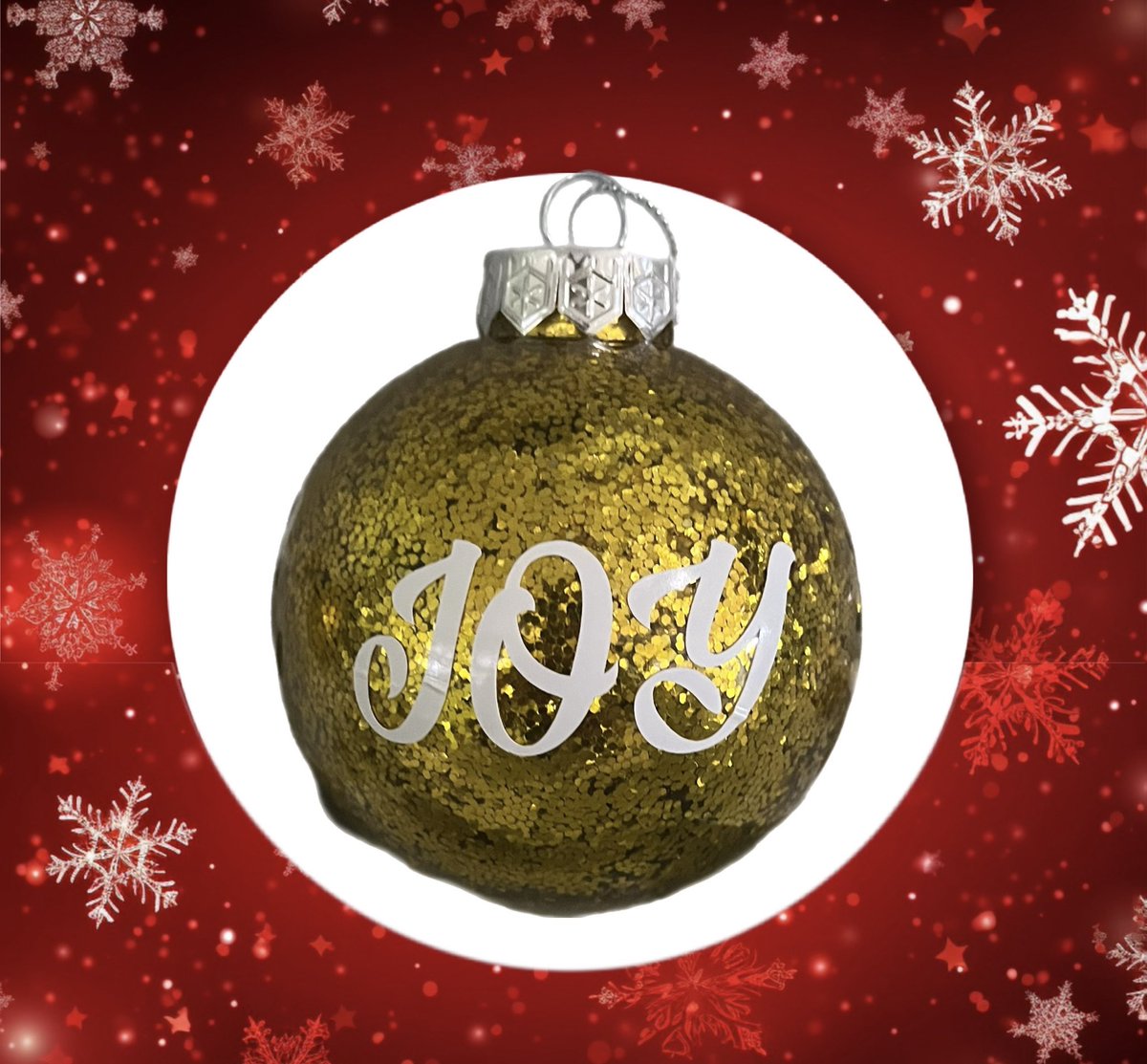 Design2123's tweet photo. Esfera navideña personalizada JOY 

#Navidad #Christmas #Christmas2024 #esferas #esferasnavideñas https://t.co/c45hZLnqSR