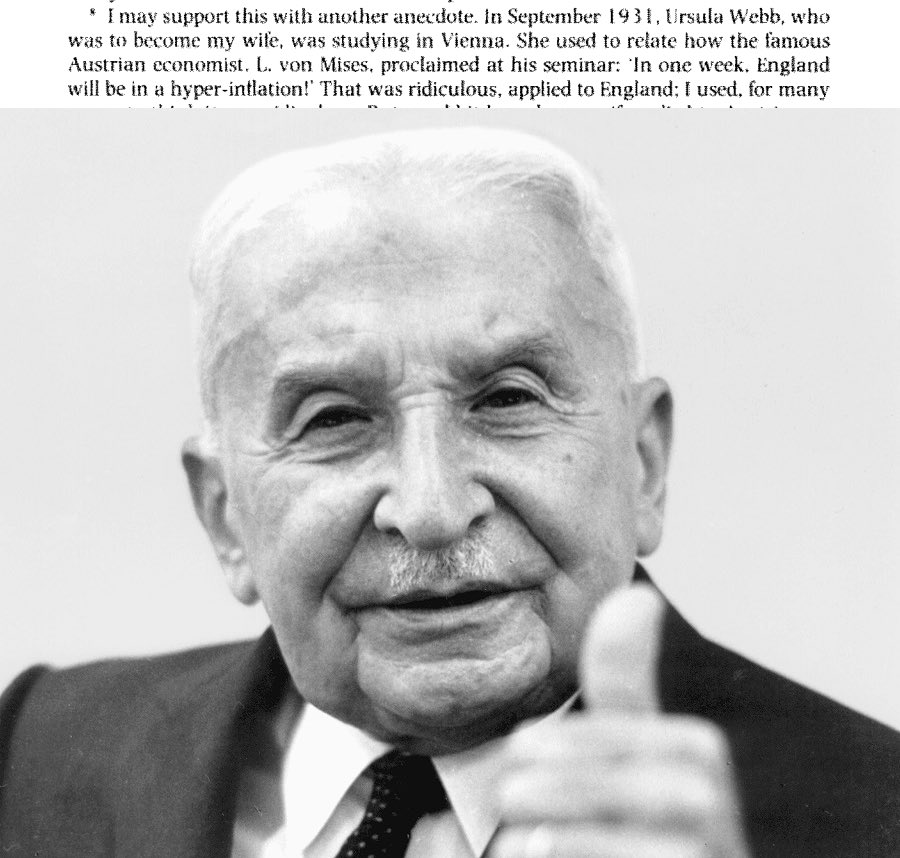 shaahin_a's tweet photo. In September 1931, having heard that the UK had repealed the gold standard, Von Mises predicted that:

"In one week, England will be in hyperinflation!"

Austrian Economics: 94 years of continuously incorrect hyperinflation prediction 🔥🔥🔥 https://t.co/e9qTxCD6pz