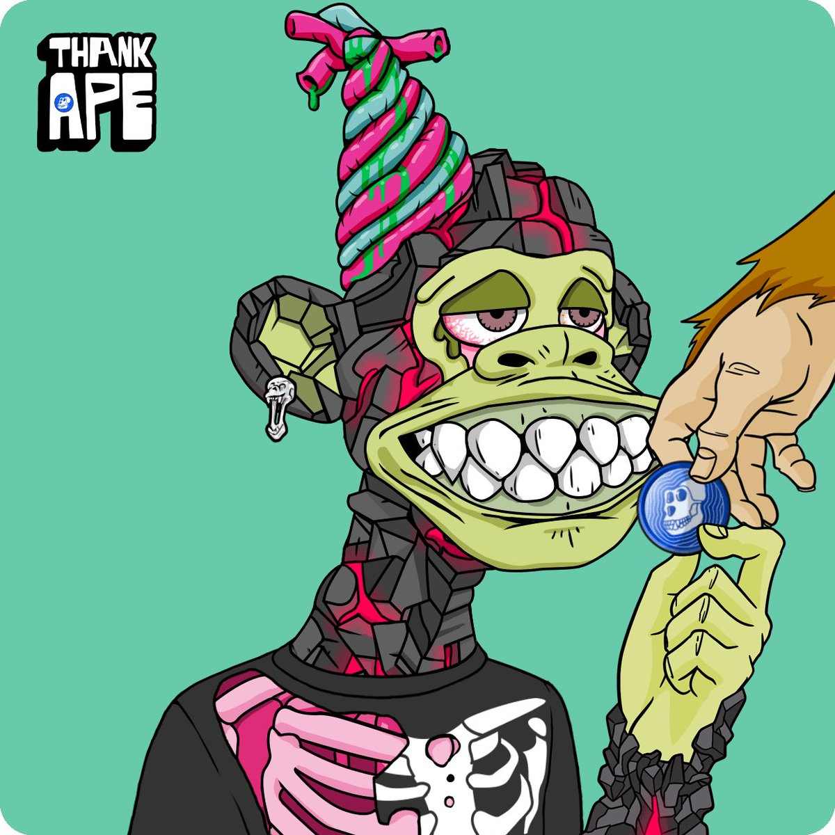 My Barber recently opened his own Barbershop and I’m talking to him about <a href="/SquirrelzOnApe/">Squirrelz</a> project .. his immediate reaction was I need to have one! 

I then began to think, why not have Apechain Art for sale in the Barbershop ?

Accept Apecoin for Barbershop Services ??
Then