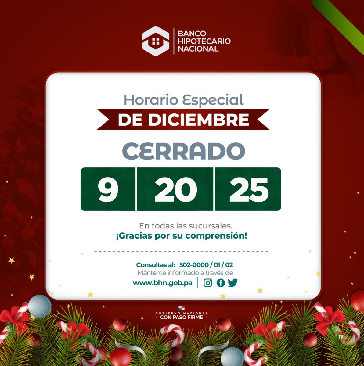 Aviso importante.✅ #bhn #bancohipotecarionacional #ConPasoFirme
