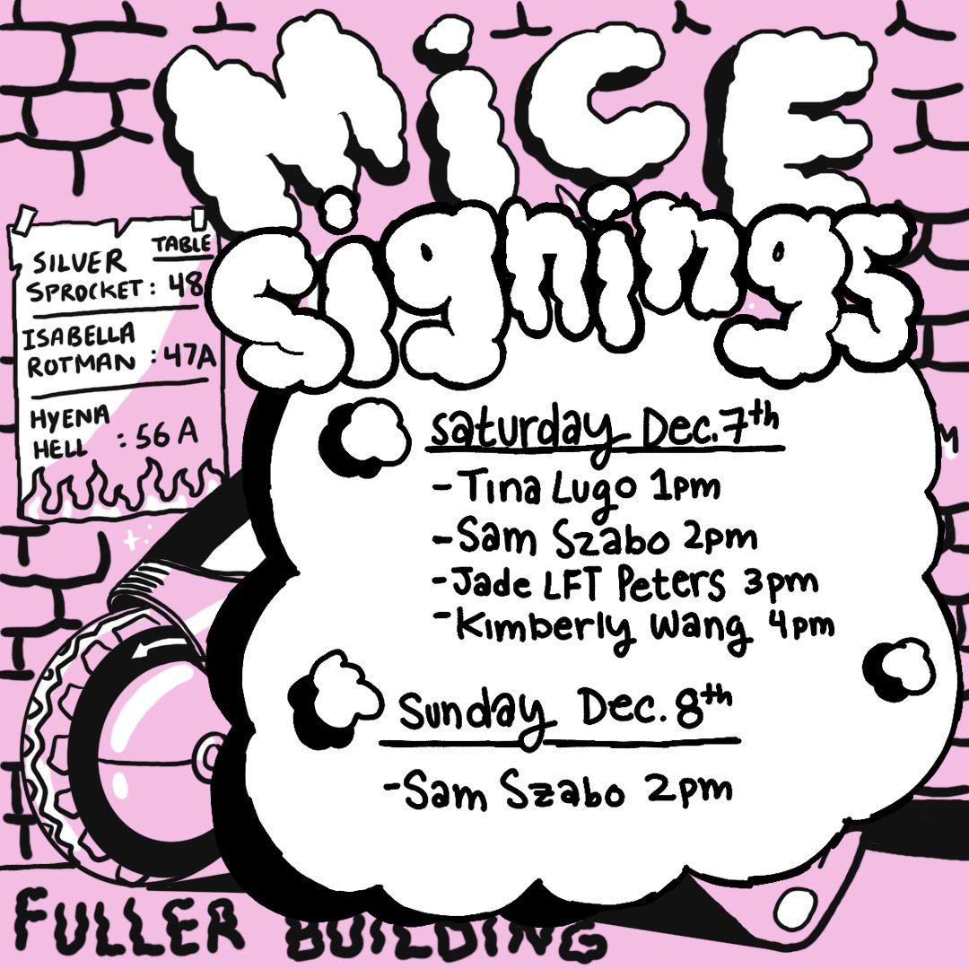 silversprocket_'s tweet image. Day 1 at @MassMICE ! We're here until 6 PM today, come say hi, grab some books and get some books signed!