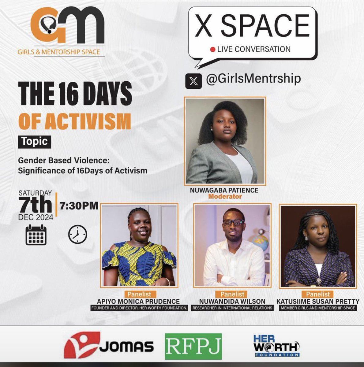 Her_Worth_fndn's tweet photo. 16 days of activism !!
What are the significance of dedicating  and intensifying activism within these days…

Join our Executive Director Ms. @MontezPrudie Prudence during this discussion and as well Share your thoughts at 7:30pm on @GirlsMentrship space https://t.co/PhaHxcnMxC