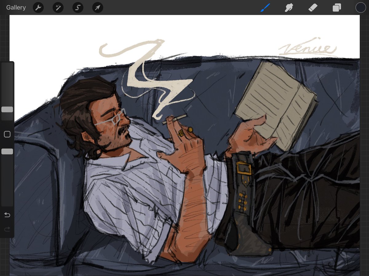 venice_flytrap's tweet image. felt wild today and drew dutch van der linde