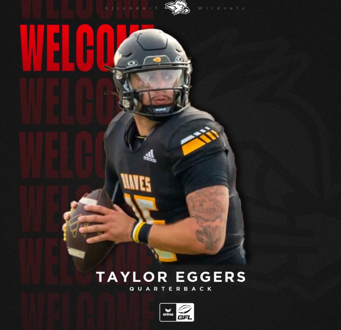 JustinAaronUH91's tweet photo. @Taylor_Eggers1 is headed to Germany. The @OttawaBravesFB alum has signed with the @GFLinfo @CoachNickDavis @BravesAthletics @NAIAFBALL @naiaprospects https://t.co/nO6tvNDffI