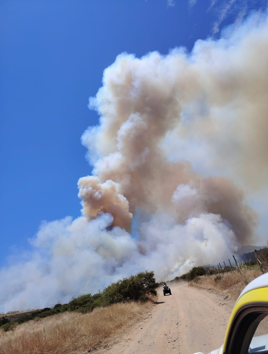 BomberosdeChile's tweet image. 𝗔𝗛𝗢𝗥𝗔 | Bomberos de #Quillota con apoyo de #Quilpué  #Limache #LaCruz #LaCalera #VillaAlemana #Nogales e #Hijuelas trabajan en segunda alarma de incendio forestal en Fundo Santa Rosa, sector San Pedro. Senapred decretó alerta roja comunal.