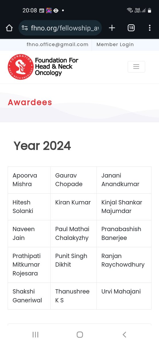 Congratulations to Urvi and Tanushree - Tata Memorial Speech Pathology Fellows for the FHNO2024 Travel Grant...! Both will get an opportunity to visit any cancer centre in India for a month...! 

fhno.org/fellowship_awa…