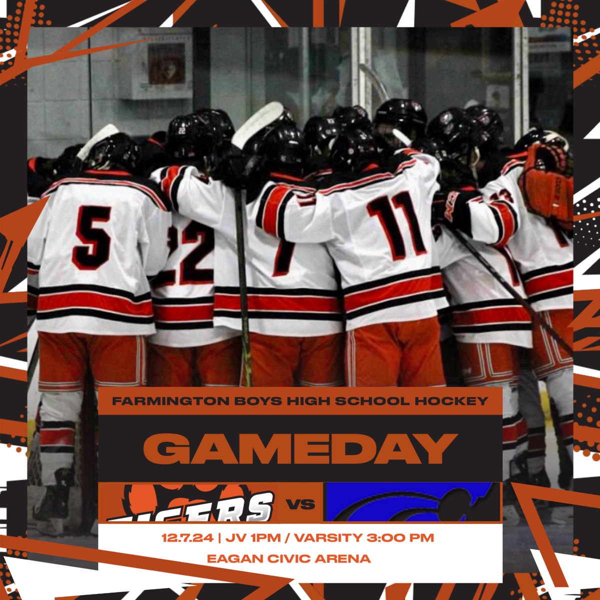 Game Day!
Tigers travel to take on Eagan

⏰JV 1pm / Varsity 3pm
📍Eagan Civic Arena
🎟️ vancoevents.com/us/events/land…
📺 youtube.com/live/xMRaxUB57…