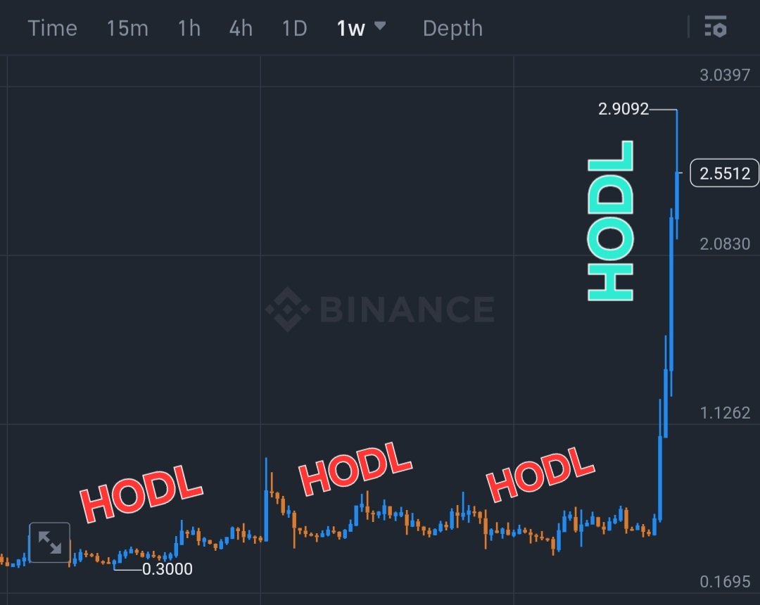 The HODL went on for years. This is a weekly char