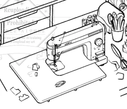 一生のうちに業務用ミシンの絵を描く日が来るとは思いませんでしたのwip 