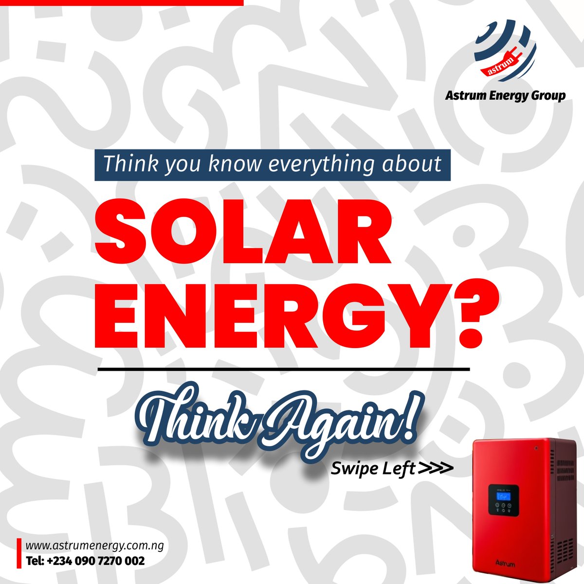 astrumenergy's tweet photo. "📷 Myth Busted! Solar panels work even in cloudy or cold weather—it’s about light, not heat! 📷📷

Switch to reliable, clean energy with Astrum Energy Group. 📷 DM us for a free consultation!

#SolarEnergyMyths #CleanEnergyNigeria #GoSolar" https://t.co/7MFhhSNUgZ