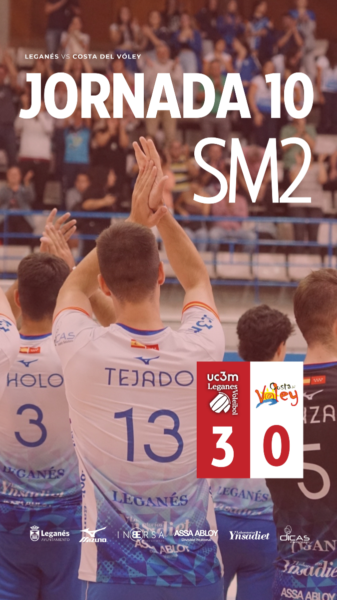 VoleibolLeganes's tweet photo. 🏐🔥 #SM2 | ¡Victoria en el Europa! El #UC3M Voleibol Leganés se lleva el triunfo en la 10ª Jornada ante Marbella - Costa del Vóley

¡Clasificados por 2º año consecutivo para la Copa Príncipe! 🥳💪

#VamosLega 💙🤍
#deporteuc3m 🙌🏐
@uc3m @AytoLeganes @Ynsadiet https://t.co/Cd2k4mSw0G
