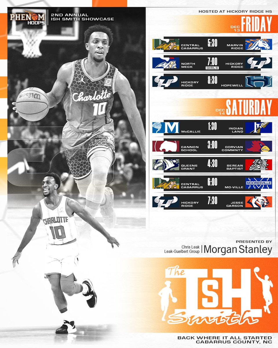 Coach_Rick57's tweet photo. 🚨 Ish Smith Showcase 
📅 December 13-14
🏟️ Hickory Ridge HS (Harrisburg, NC)
📢 Presented Chris Leak/Morgan Stanley https://t.co/Mf6An9YlDj

@CCviking_BBALL @IshSmith @TeamIsh2027 @CJemalHorton @Northmecknation @NorthmeckWBB @HRHSMBB @Coach_Good_HW @HopewellHS_MBB @McCallieSports @theland_hoops @CannonSchoolMBB @CAtheltics @bballMurphy23 @QGHS_BBALL @MooresvilleMB @mizzle3 @CarsonCougarMBB @colbylewis20 @ty1ewis @POBScout @JeffreyBendel_ @UnderratedAthl_ @CoachChrisNC @Ethan_Reece_ @CooperOnPaper @charlottepreps @langstonwertzjr @camwillsports @garyrichmond3