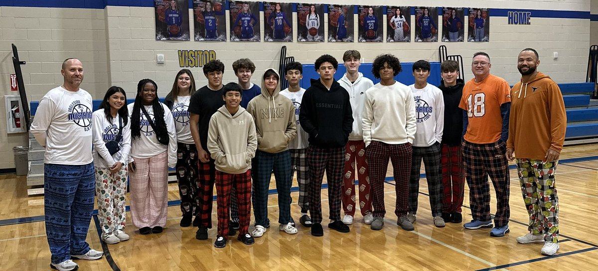 Having a little fun here in San Diego. Been playing early games and late games the last two days. Today we had a 9 am game in the semifinals. So we had a PJ game! Mustangs defeat Annapolis Christian 72-60 to advance to the finals.