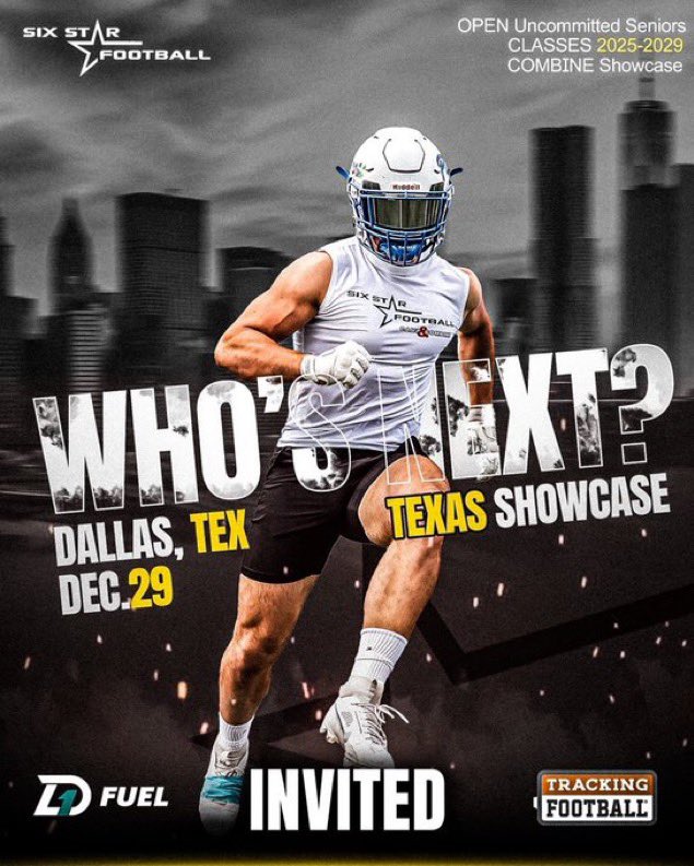 I’m glad to receive an invite from <a href="/sixstarfootball/">Six Star Football | PLUS+</a> I will show up ready to play @NE_Ok_HS_Sports <a href="/ScottRapp17/">Scott Rapp</a> <a href="/TerrenceIsaac1/">Coach Isaac SR.</a> <a href="/youareathlete/">You Are Athlete</a> <a href="/AlPopsFootball/">𝐀𝐋 𝐏𝐨𝐩𝐬</a> <a href="/PrepRedzoneNext/">Prep Redzone 𝙉𝙀𝙓𝙏 🏈</a> <a href="/Scout_JeffreyS/">Sports Recruiter Jeffrey Stein</a> <a href="/HawaiiTikiBowl/">Hawaii Tiki Bowl</a>