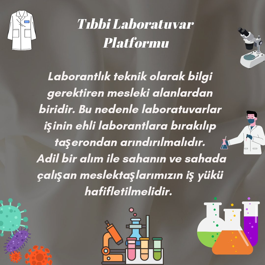 #TıbbiLaboratuvarAtamaŞart
100 bini aşkın mezunu bulunan, taşeron sistemi yüzünden hakettiği atama sayısına ulaşamayan TIBBİ LABORATUVAR teknikerleri en az 10 bin atama bekliyor. Lütfen bu gençlerin sesini duyun Sayın Bakanım <a href="/drmemisoglu/">Prof. Dr. Kemal Memişoğlu</a>