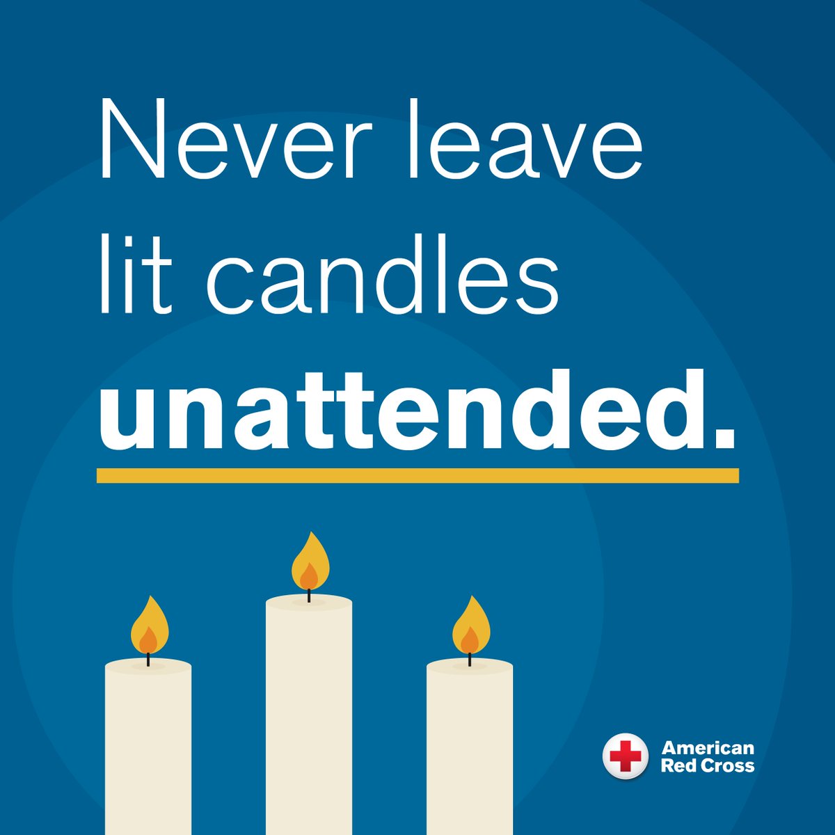 RedCrossTN's tweet photo. December is the peak time for home fires involving candles &amp; holiday decorations. Here's some simple steps to follow: 
-Blow out all candles before leaving the room. 
-Keep candles 1 foot away from anything that can burn.
For more safety tips, visit: https://t.co/qbc36KInRc https://t.co/SDCcsu5SiE