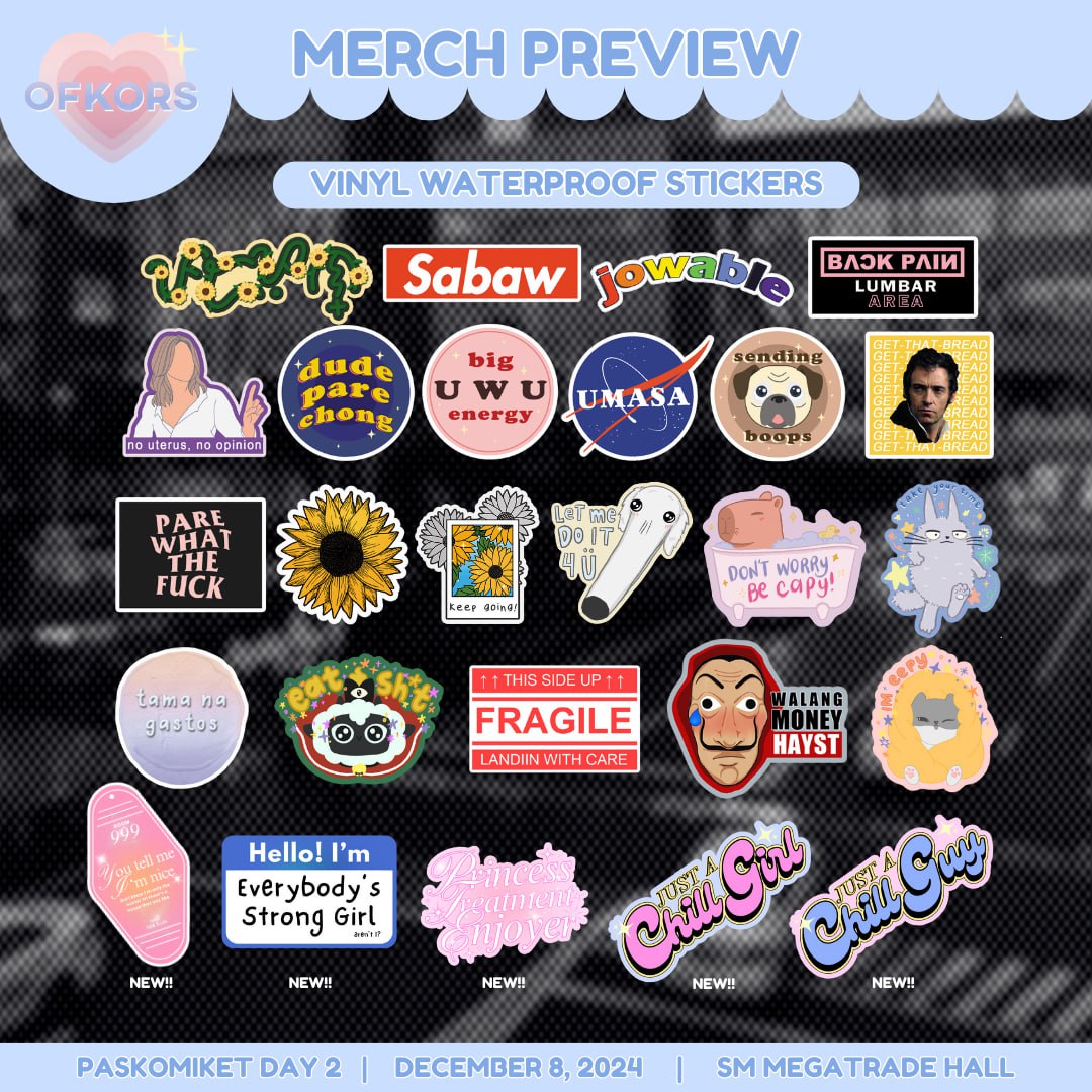 ofkorsph's tweet photo. Casually posting my #Paskomiket2024 Catalog at 1am on the same day of the event because I'm just a chill girl ✨

Come visit me at Table C15 today, December 8, 2024 at SM Megamall, Megatrade Halls 2&amp;3 ⭐

See yall there!! #supportlocalcreators https://t.co/EyMiM5DBwX