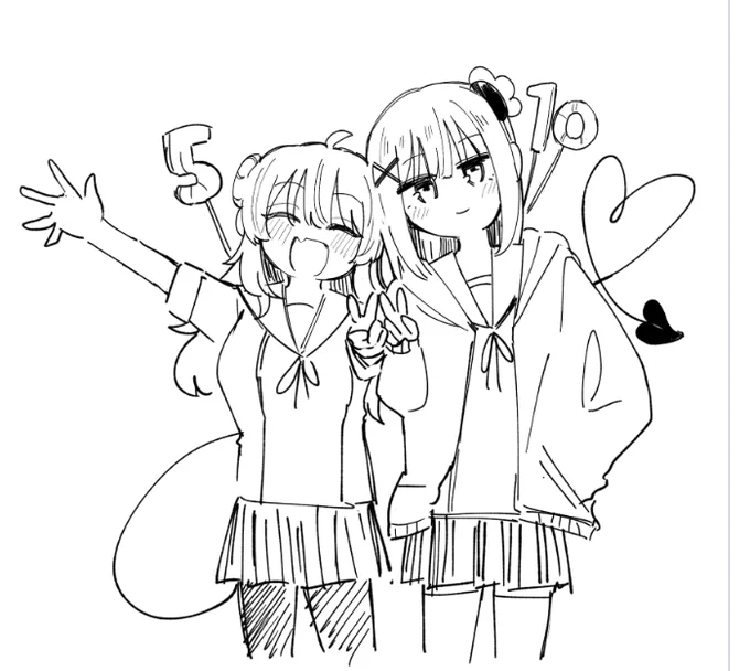 原稿合間の落書き
私はコミケ前日にあにばーさりー展行こうかなって思ってます。 