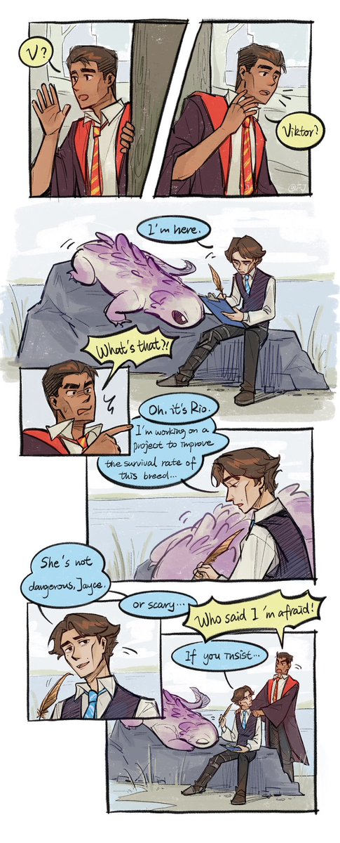 xjntin1's tweet photo. ok here are some silly #jayvik hp au comics…… https://t.co/GY69Cu0heO