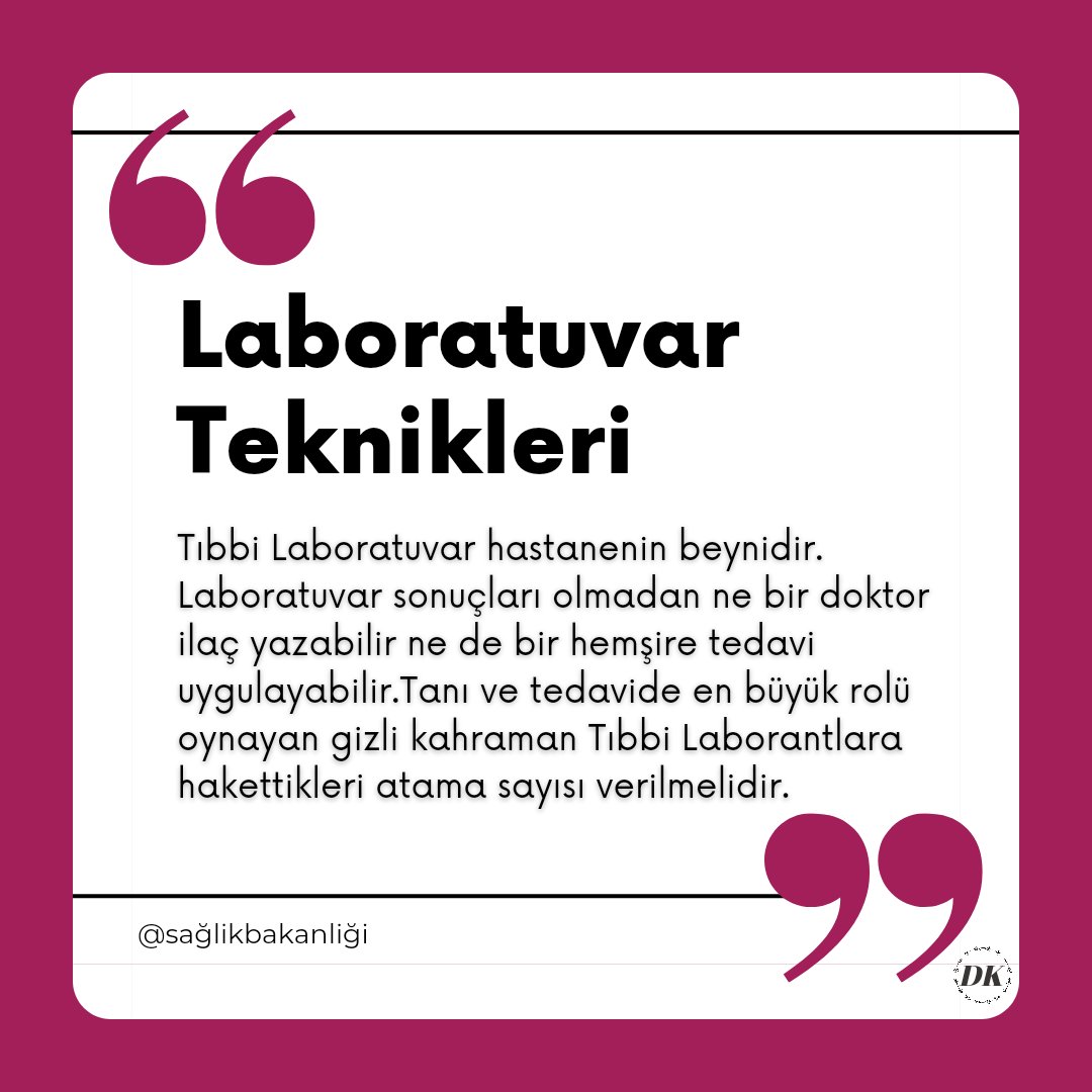 #TıbbiLaboratuvarAtamaŞart
Laboratuvar Teknikerleri olarak taşeron sorununa çözüm bekliyoruz 
<a href="/drmemisoglu/">Prof. Dr. Kemal Memişoğlu</a>