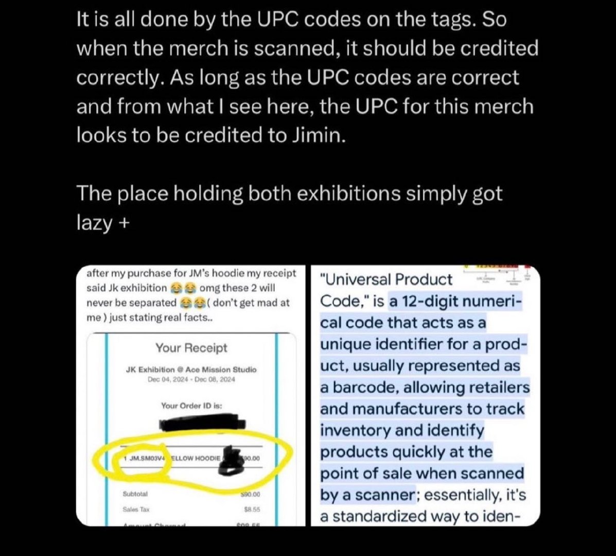 lvuvkook's tweet photo. So the sales generated in JM's exhibition are going rightfully to his pocket but the rental fee for the venue is being charged from JK's pocket, affecting his profit?

What is this? We want clarification🤮🤮🤬🤬 @bts_bighit @BIGHIT_MUSIC @HYBEOFFICIALtwt https://t.co/RjcusQFoRl