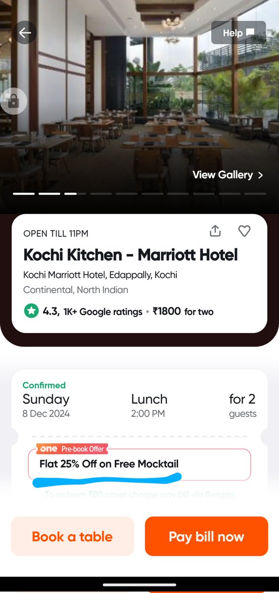 Damodhar312's tweet photo. @swiggydineout be like: "Flat 25% off on a free mocktail!" 🤔 So... am I getting paid to drink it, or is this a masterclass in paradoxical marketing?

@SwiggyCares @Swiggy please make it make sense.

#SwiggyLogic #SpotifyWrapped #DiscountedZero #INDvsAUS https://t.co/2QCVT8qRJd