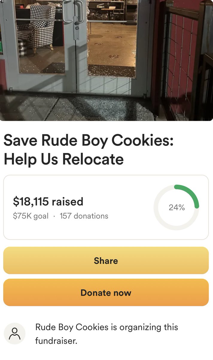 THANK YOU to all that have donated so far. WOW! 
🍪❤️
157 donations!
At 24% of our goal!
Just shy of $20k!

To those that have considered donating but haven't or those new to this campaign, we would appreciate your consideration. 

gofund.me/5a25cfe7