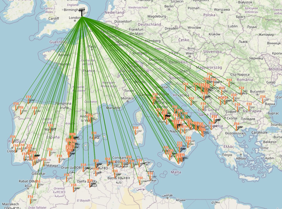 6_stringtheory's tweet image. On 24th June this year I spent a pleasant day in the sunshine doing something quintessentially English... watching the cricket at Lords!

I had a feeling that there&apos;d be *some* Es activity so I  set my R2 recording for the day

I&apos;ve *just* finished logging 😯

#FMDX #FMList