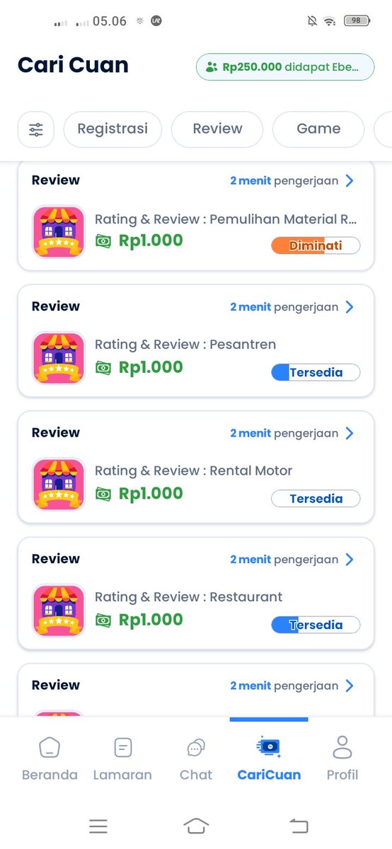 yoelminji's tweet photo. @waffIelatte @convomf Haloo ka. lagi nyari freelance yaa sini aku kasih tau 

CUMA DENGAN MENGERJAKAN MISI DENGAN MUDAH DAN GAMPANG BISA DAPETIN CUAN?

Segera download aplikasi PINTARNYA guys!!!

Jangan lupa pakein kode refferal : NIL1JZ biar dapat saldo tambahan 

CUAN BANGETTTTT!!! https://t.co/e01lzU9Fgb