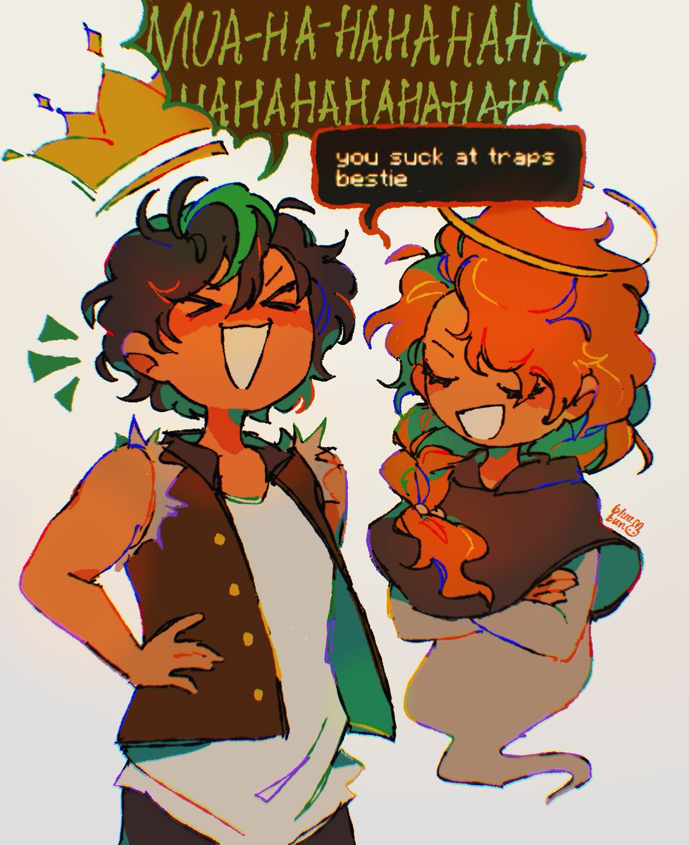 bluubun's tweet photo. // wild life spoilers

congrats joel :D they’re so silly i love them #smallishbeansfanart #geminitayfanart #traffictwt https://t.co/lwRFsy1r2J