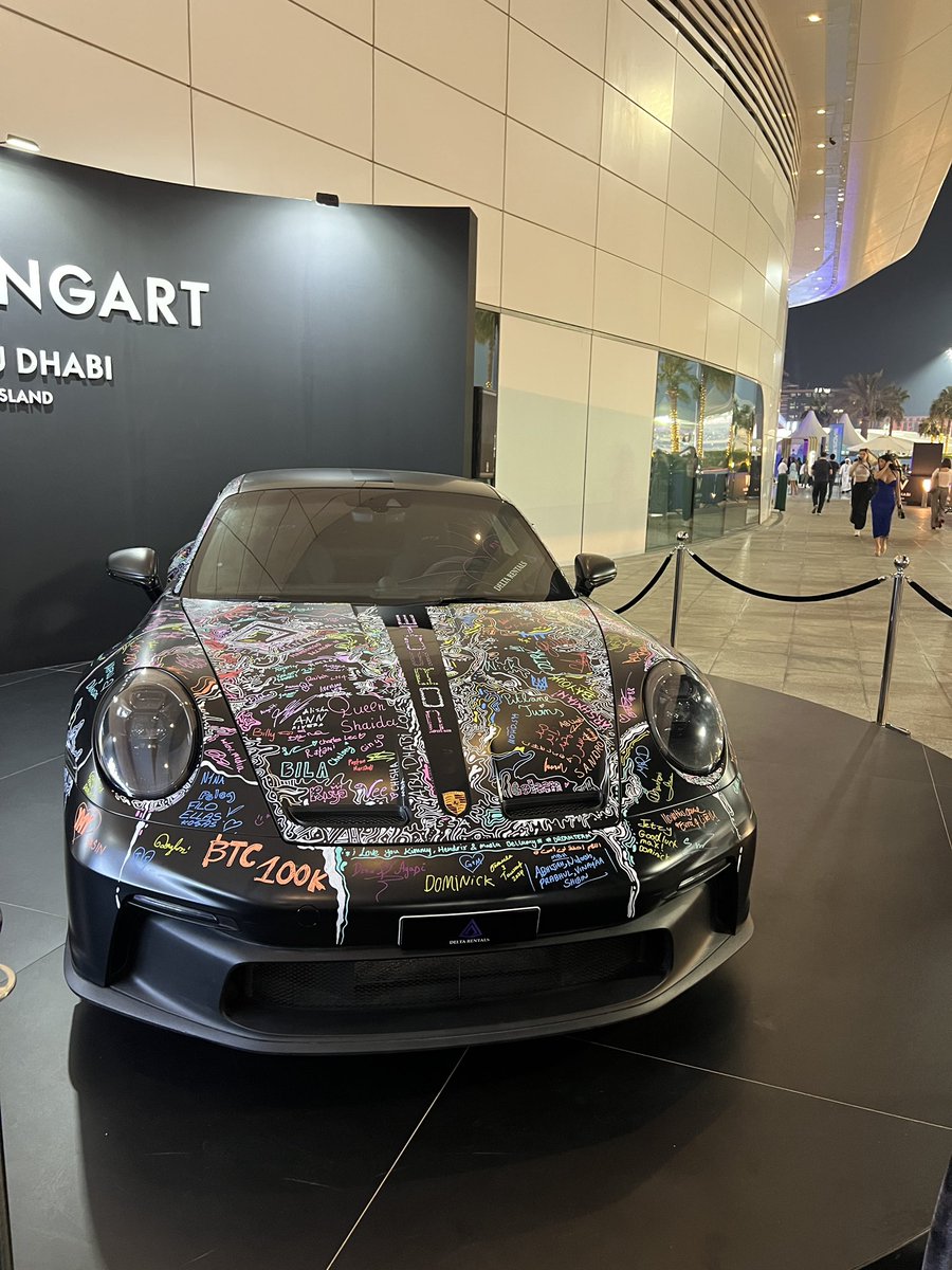 Had to do this for the culture , while drawing on the car had to celebrate  the Bitcoin milestone of 100k🔥🔥🔥