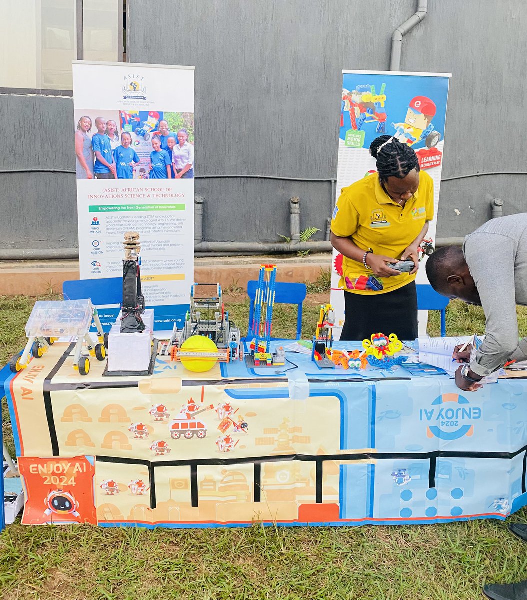 Young Engineers Uganda (@youngengneersug) on Twitter photo Exciting showcase! Young Engineers Uganda is exhibiting STEM & Robotics projects at Stoneridge School's End of Term Parents' Dinner. Celebrating their win & qualification for VEX Robotics World Championship 2025!
#UGRobotics2024 #STEMEducation <a href="/YoungEngneersUG/">Young Engineers Uganda</a> <a href="/ASIST_Uganda/">African School of Innovations Science & Technology</a> Exciting showcase! Young Engineers Uganda is exhibiting STEM & Robotics projects at Stoneridge School's End of Term Parents' Dinner. Celebrating their win & qualification for VEX Robotics World Championship 2025!
#UGRobotics2024 #STEMEducation <a href="/YoungEngneersUG/">Young Engineers Uganda</a> <a href="/ASIST_Uganda/">African School of Innovations Science & Technology</a>