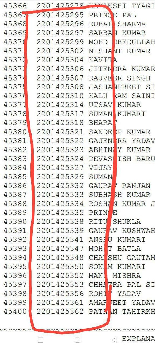 Prashant4806556's tweet photo. #SSC_जवाब_दो #SSC_EXAM_SCAM
#ssc_सुधार_करो #SSC_SCAM
CGL TIER 1st के परिणाम में समान रोल नंबर की एक सीरीज में कई नाम एक ही लाइन पर दिख रहे हैं। यह न केवल भ्रम पैदा करता है बल्कि डेटा प्रेजेंटेशन की गुणवत्ता पर भी सवाल उठाता है। कृपया इसे स्पष्ट और पारदर्शी बनाने पर ध्यान दें। https://t.co/S5wFEZQsq4