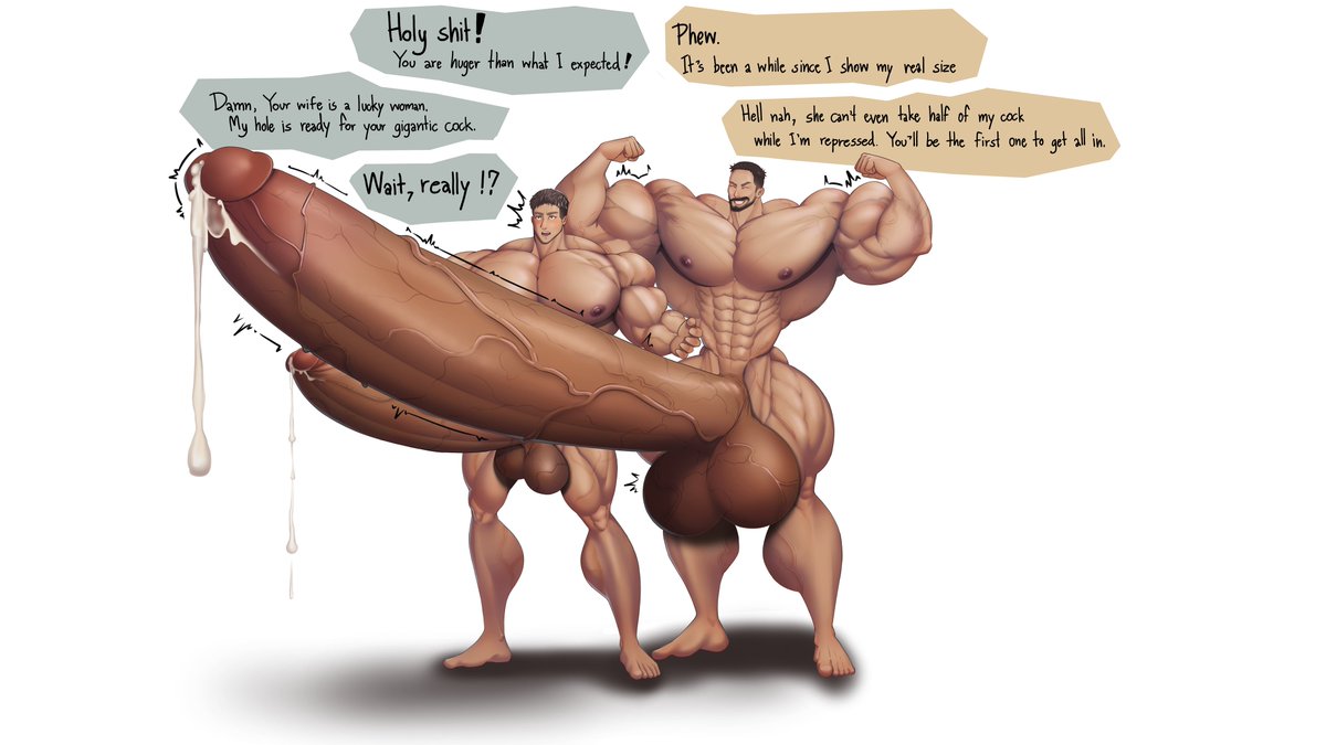 MellinChiggyMc's tweet photo. It’s no coincidence that the two of my favorite bodybuilders crossed paths at the same competition. Though competing in different classes, they couldn’t resist bonding over their shared burden—overloaded, repressed muscles craving release.

🎨Art by @Krinkyuu https://t.co/bGo4s5qEko