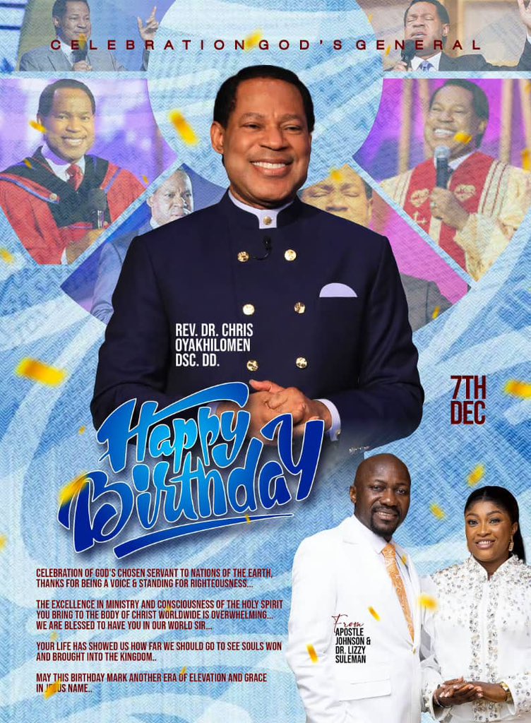 APOSTLESULEMAN's tweet photo. Happy birthday SIr. https://t.co/b6Oj1Fp6u9